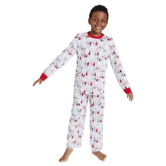NEW! Eddie Bauer Youth 3 piece PJ Set, LS Top, Pant and Robe, Polar Bear Unisex - Picture 6 of 16